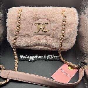 Juicy Couture Blush Faux Fur Shoulder Bag